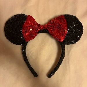 Traditional Black & Red Minnie Mouse Ears